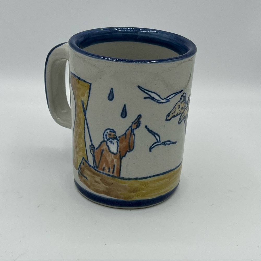 Louisville Stoneware Hand Crafted Pottery Coffee Cup Mug Noah's Ark Made in KY